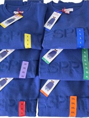 Esprit Women's Logo Fleece Crewneck Sweatshirt BLUE Viral Costco XS S M XL XXL